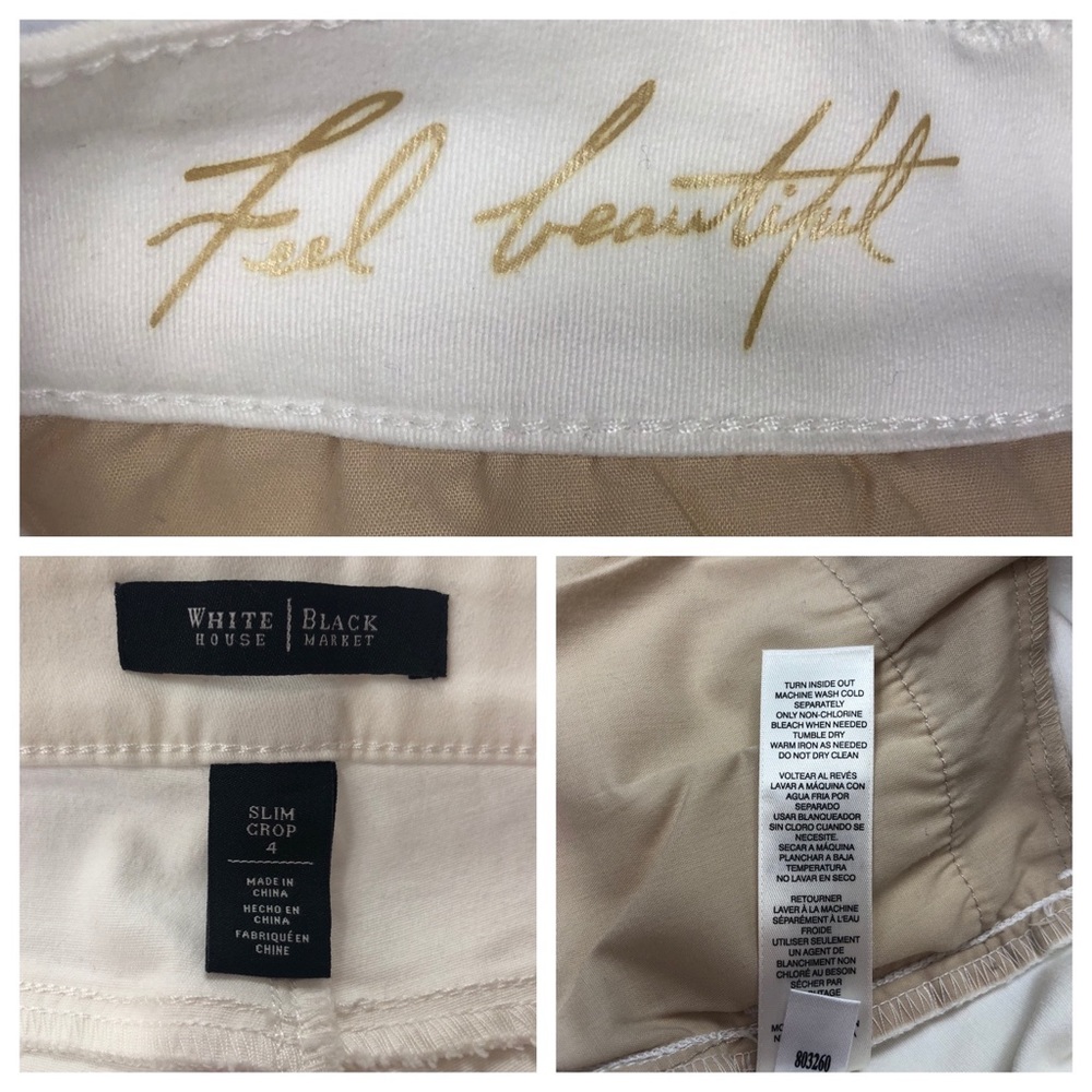 White House Black Market White Capri Jeans Size 4 - Picture 7 of 8